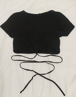 Lote Falda corta marrón talla S, 3 blusas M y G