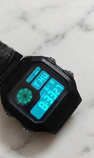 Reloj SKMEI Digital Acero Negro Lcd Personalizado
