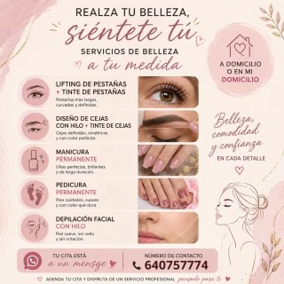 Manicura, pedicura,cejas,, lifting