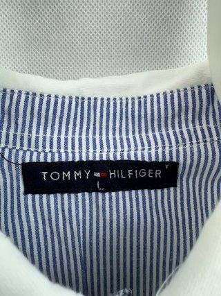 Polo Tommy Hilfiger Talla L Blanco