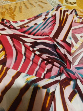 Abito estivo fantasia multicolor taglia unica