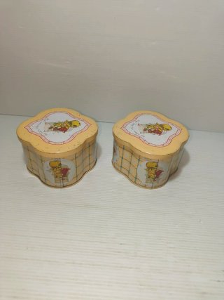 2 scatole piccole in latta Bonnie Bonnets anni 70