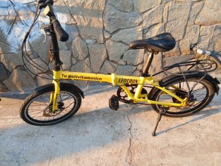 Bicicleta Plegable Leotron Amarilla