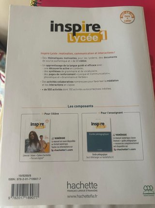 Inspire lycée 1 A1