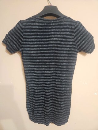 Maglia Terranova righe argento glitter tg S