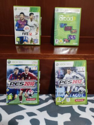 Lote 4 Giochi Xbox 360 (PES, FIFA, Arcade)