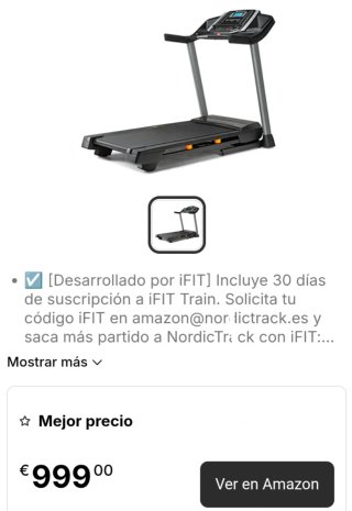 Cinta de Correr NordicTrack T13.5