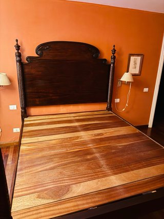 Cama Matrimonio Colonial Madera Maciza