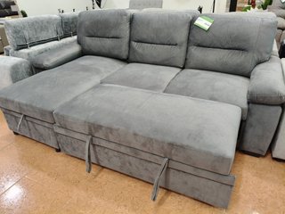 Sofá Cama Chaiselong Gris con Arcón