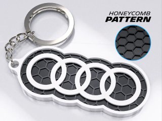 Portachiavi Audi con motivo a nido d'ape