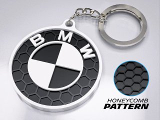 Portachiavi BMW con motivo a nido d'ape