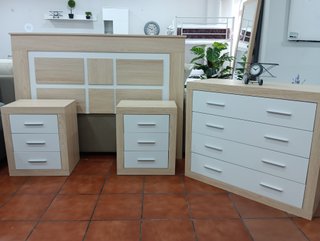 Pack: Cabecero, 2 Mesitas y Cómoda Chollo!