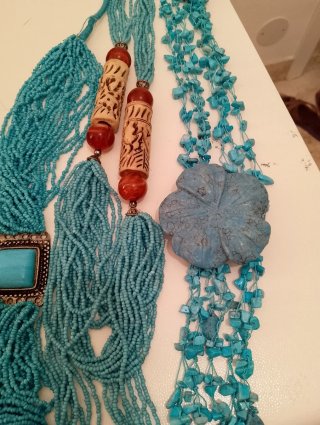 Collana vintage turchese e argento