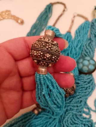 Collana vintage turchese e argento