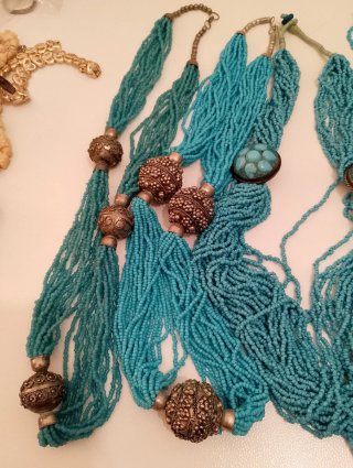 Collana vintage turchese e argento
