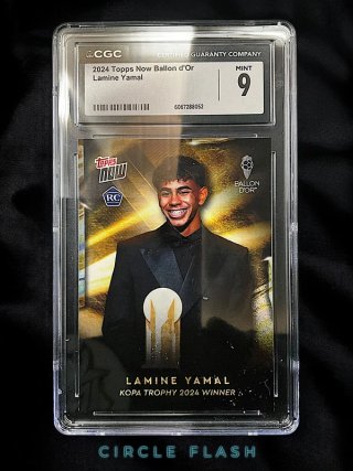 Carta Fútbol Lamine Yamal Topps Ballon d'Or CGC 9