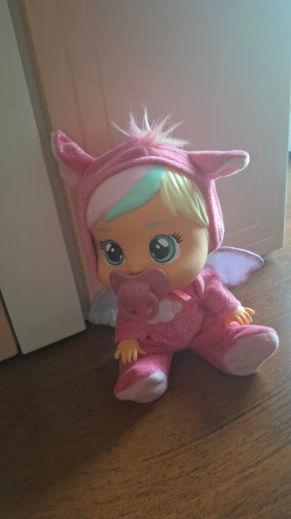 Bebé Llorón Rosa con Alas