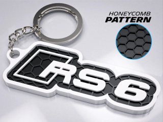 Portachiavi Audi RS6 con pattern nido d'ape