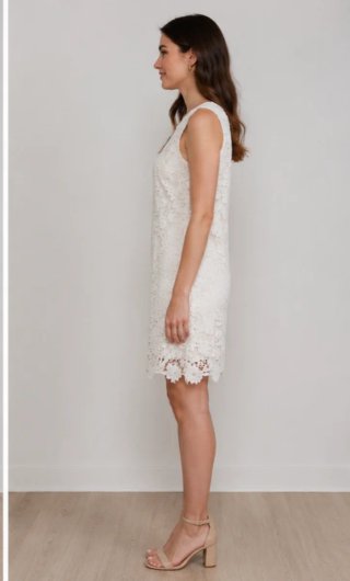 Vestido Yessica encaje blanco Talla M/L.
