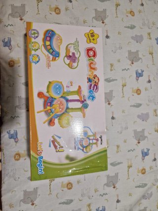 Batería infantil con micrófono