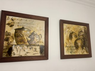 2 Cuadros Rústicos Papel y Madera