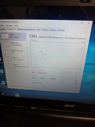 Ordenador portátil Acer AMD Radeon R7 M2,8RAM