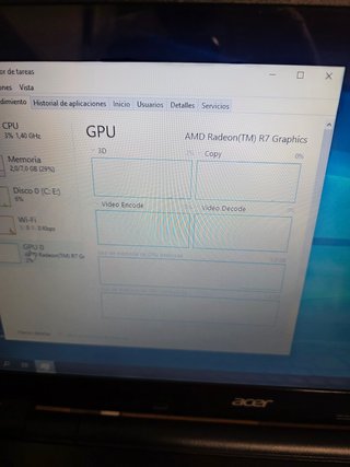 Ordenador portátil Acer AMD Radeon R7 M2,8RAM