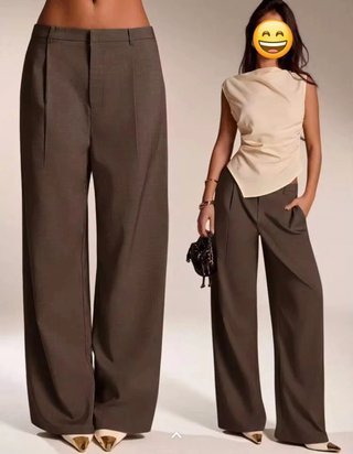 Pantalón ancho marrón