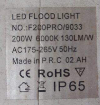 Foco LED 200W Flood Light IP66