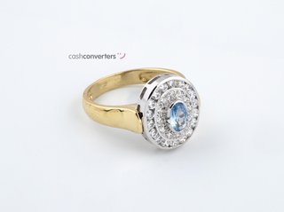 anillo oro 18k con piedra con circonita