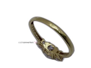 anillo oro 18k con piedra con circonita