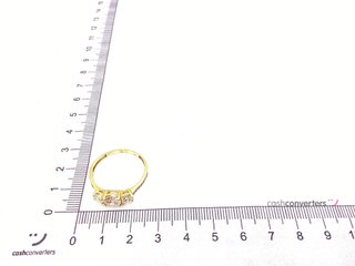 anillo oro 18k con piedra con circonita