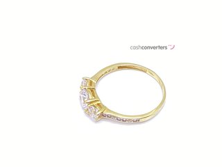 anillo oro 18k con piedra con circonita