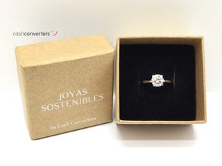 sortija oro 18k con piedra con diamante de laboratorio