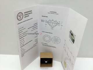 sortija oro 18k con piedra con diamante de laboratorio