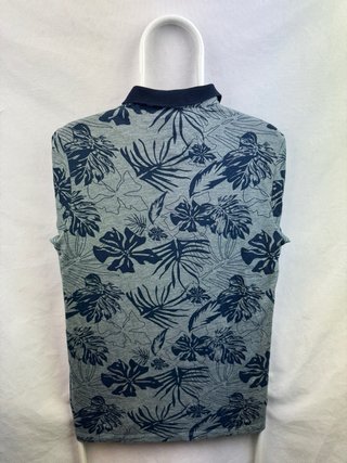 Polo Tommy Hilfiger Estampado Floral Azul/Gris Tal