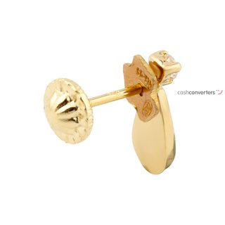 pendientes oro 18k con piedra con circonita