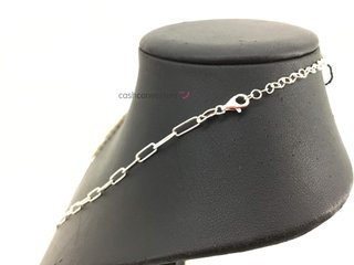 collar plata 925mm con piedra con perla 22cm