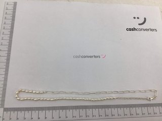 collar plata 925mm con piedra con perla 22cm