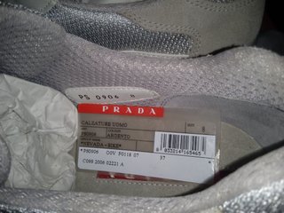 Prada Sneakers Uomo Argento Taglia 37