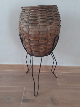 Portamacetas de madera Teka, fibras, elegantes