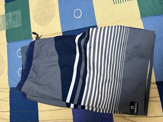 Bañador Tribord rayas azul y gris
