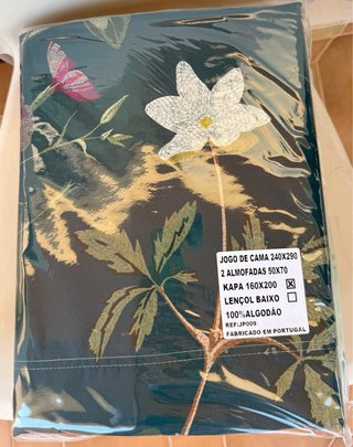 Jogo de lençóis cama de 160 Jardin nocturne linvos