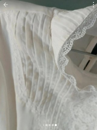 Blusa Stradivarius Blanca Talla S Altura 69
