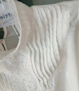 Blusa Stradivarius Blanca Talla S Altura 69