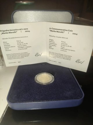 Moneda Conmemorativa 2€ Marko Marulić 2024