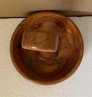 Ciotolina in legno artigianale con manico
