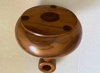 Ciotolina in legno artigianale con manico