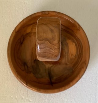 Ciotolina in legno artigianale con manico