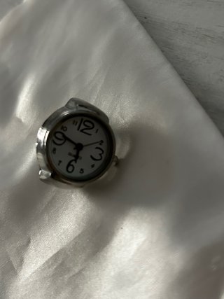 Anello Orologio Y2K Argento